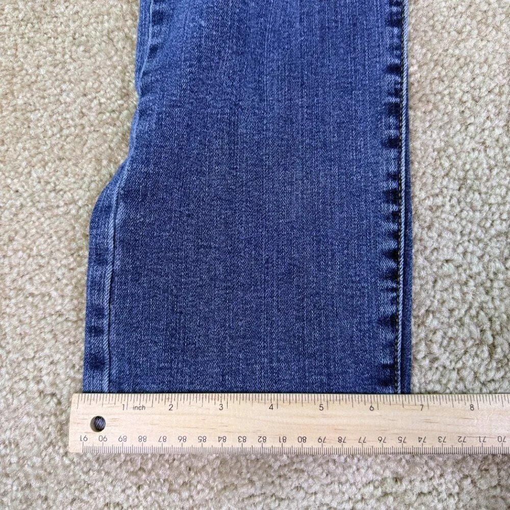 Lee Slim Straight Leg Mid-Rise Blue Denim Jeans Men's Size 28 x 27 Western E505